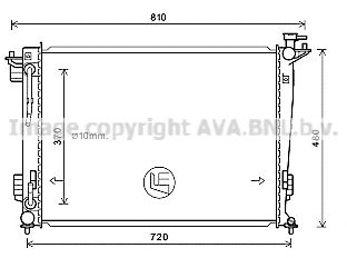 AVA QUALITY COOLING hy2372 -  Радиатор, охлаждение двигателя